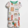 Bebek & Yürümeye Başlayan Çocuklar İçin Organik Fırçalanmış Pamuklu Kahvaltılık Pijama Şort Seti