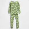 Bebek & Yürümeye Başlayan Çocuklar İçin Organik Fırçalanmış Pamuklu Yarasa Desenli Pijama Seti