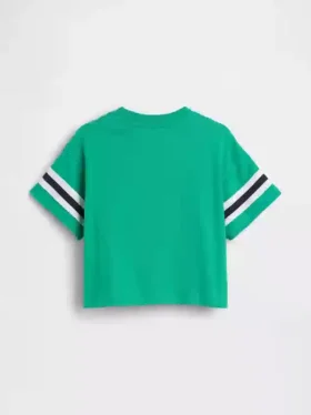Bebek & Yürümeye Başlayan Çocuklar İçin Oversized Brannan Bear Varsity Grafik Logolu Tişört