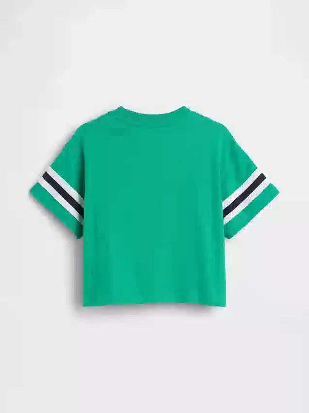 Bebek & Yürümeye Başlayan Çocuklar İçin Oversized Brannan Bear Varsity Grafik Logolu Tişört