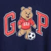 Bebek & Yürümeye Başlayan Çocuklar İçin Oversized Brannan Bear Varsity Grafik Logolu Tişört