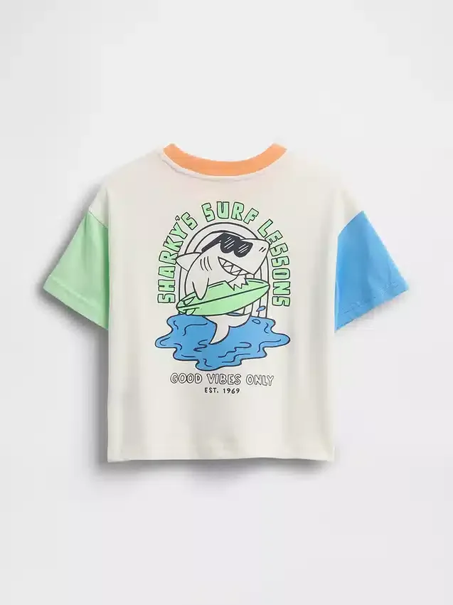 Bebek & Yürümeye Başlayan Çocuklar İçin Oversized Grafik Tişört