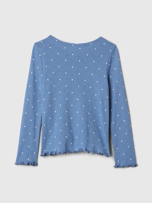Bebek & Yürümeye Başlayan Çocuklar İçin Pointelle Henley Üst