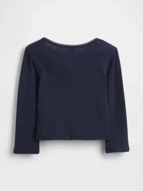 Bebek & Yürümeye Başlayan Çocuklar İçin Pointelle Henley Üst