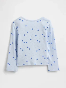 Bebek & Yürümeye Başlayan Çocuklar İçin Pointelle Henley Üst