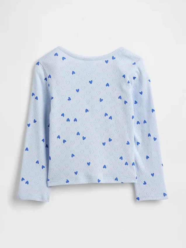 Bebek & Yürümeye Başlayan Çocuklar İçin Pointelle Henley Üst