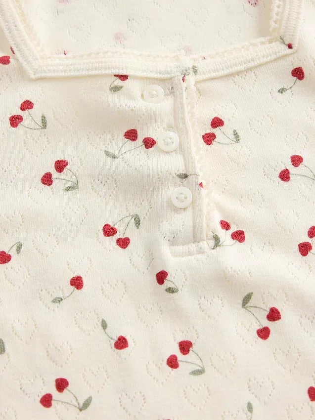Bebek & Yürümeye Başlayan Çocuklar İçin Pointelle Henley Üst