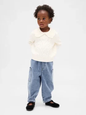 Bebek & Yürümeye Başlayan Çocuklar İçin Örme Barrel Jean’ler