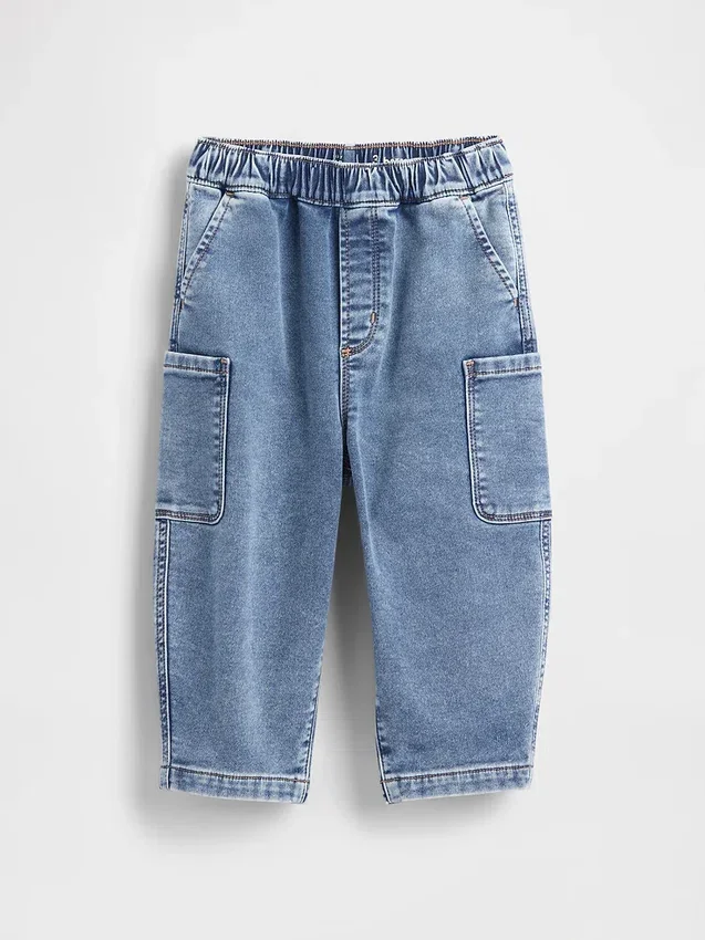 Bebek & Yürümeye Başlayan Çocuklar İçin Örme Barrel Jean'ler