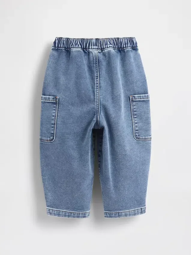 Bebek & Yürümeye Başlayan Çocuklar İçin Örme Barrel Jean'ler