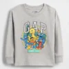Bebek & Yürümeye Başlayan Çocuklar İçin Sesame Street Desenli Logo Tişört