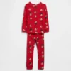 Bebek & Yürümeye Başlayan Çocuklar İçin Sesame Street Organik Fırçalanmış Pamuklu Elmo Pijama Seti