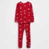 Bebek & Yürümeye Başlayan Çocuklar İçin Sesame Street Organik Fırçalanmış Pamuklu Elmo Pijama Seti