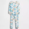 Bebek & Yürümeye Başlayan Çocuklar İçin Sesame Street Organik Fırçalanmış Pamuklu Pijama Takımı