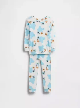Bebek & Yürümeye Başlayan Çocuklar İçin Sesame Street Organik Fırçalanmış Pamuklu Pijama Takımı