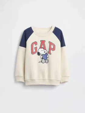 Bebek & Yürümeye Başlayan Çocuklar İçin Snoopy Logolu Raglan Sweatshirt