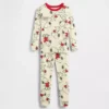 Bebek & Yürümeye Başlayan Çocuklar İçin Snoopy Organik Fırçalanmış Pamuklu Pijama Seti