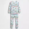 Bebek & Yürümeye Başlayan Çocuklar İçin Snoopy Organik Fırçalanmış Pamuklu Pijama Seti