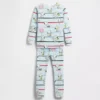 Bebek & Yürümeye Başlayan Çocuklar İçin Snoopy Organik Fırçalanmış Pamuklu Pijama Seti