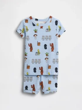 Bebek & Yürümeye Başlayan Çocuklar İçin Star Wars Organik Fırçalanmış Pamuklu Pijama Şortlar Seti