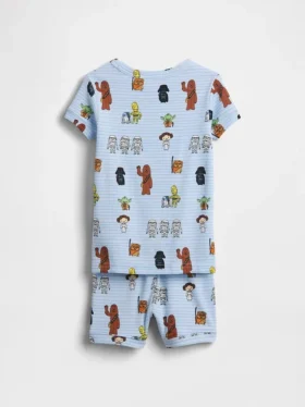 Bebek & Yürümeye Başlayan Çocuklar İçin Star Wars Organik Fırçalanmış Pamuklu Pijama Şortlar Seti