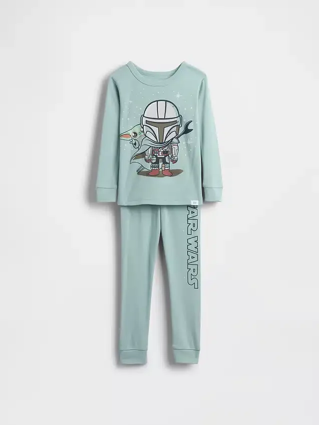 Bebek & Yürümeye Başlayan Çocuklar İçin Star Wars Organik Fırçalanmış Pamuklu Pijama Seti