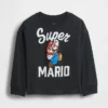Bebek & Yürümeye Başlayan Çocuklar İçin Super Mario Desenli Tişört