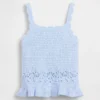 Bebek & Yürümeye Başlayan Çocuklar İçin Tığ İşi Dalgalı Kenarlı Tank Top