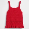Bebek & Yürümeye Başlayan Çocuklar İçin Tığ İşi Dalgalı Kenarlı Tank Top