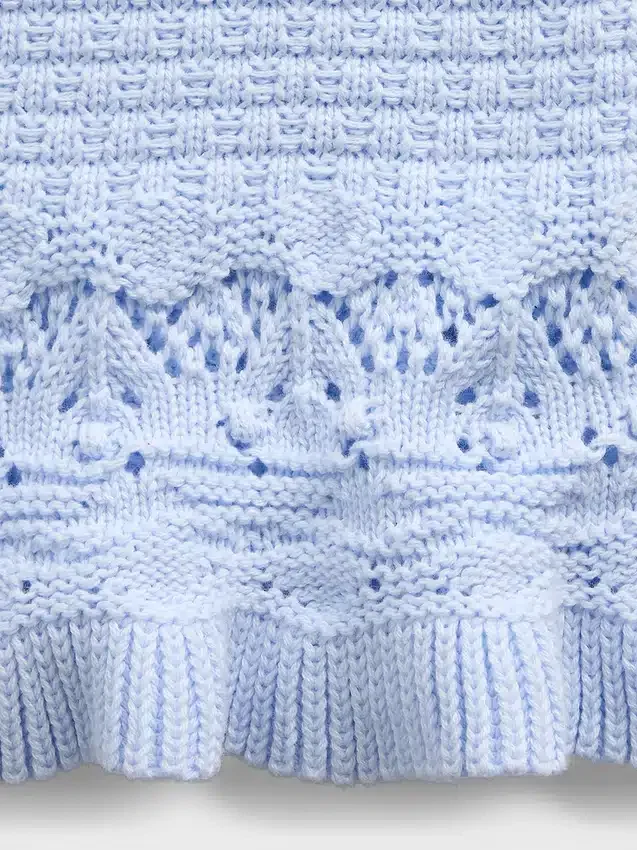 Bebek & Yürümeye Başlayan Çocuklar İçin Tığ İşi Dalgalı Kenarlı Tank Top