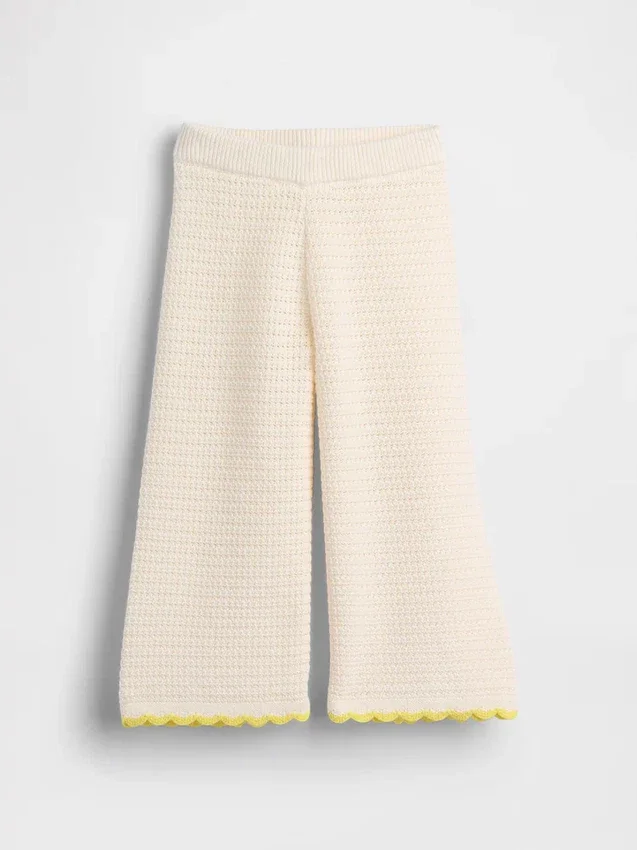 Bebek & Yürümeye Başlayan Çocuklar İçin Tığ İşi Geniş Paça Pantolon