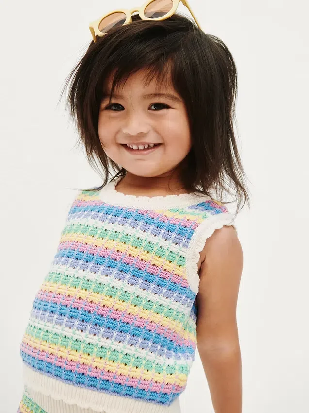 Bebek & Yürümeye Başlayan Çocuklar İçin Tığ İşi Tank Top