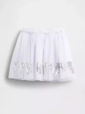 Bebek & Yürümeye Başlayan Çocuklar İçin Tül ve Payetli Kalp Etek