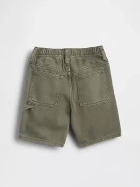 Bebek & Yürümeye Başlayan Çocuklar İçin Ultra Yumuşak Denim Çekip Giyilebilen Marangoz Şortları