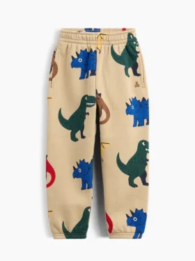Bebek & Yürümeye Başlayan Çocuklar İçin Vintagesoft Desenli Çekip Giyilen Jogger Pantolon