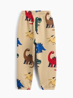 Bebek & Yürümeye Başlayan Çocuklar İçin Vintagesoft Desenli Çekip Giyilen Jogger Pantolon