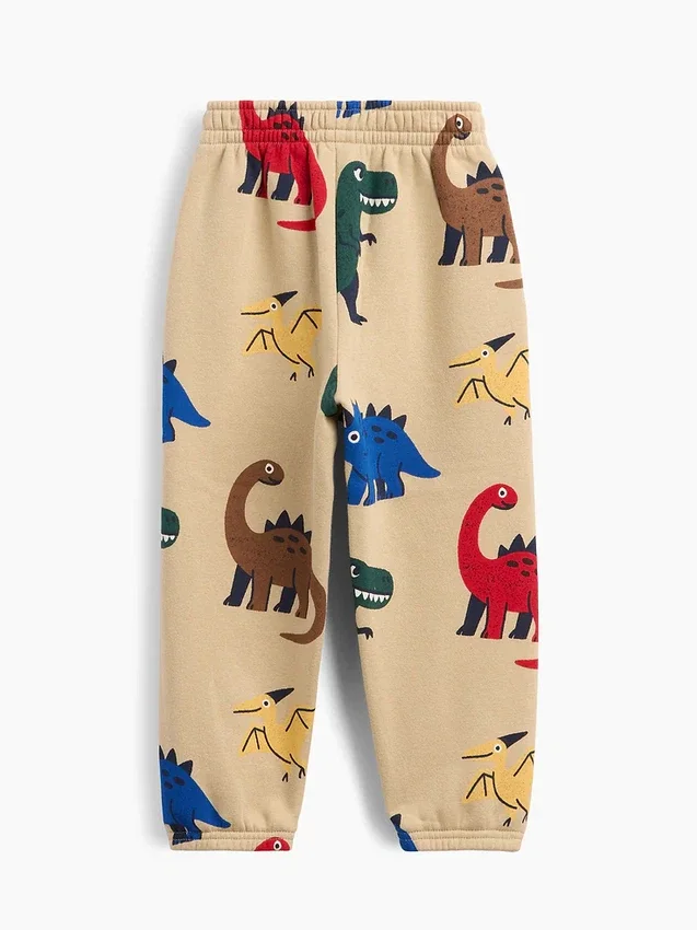 Bebek & Yürümeye Başlayan Çocuklar İçin Vintagesoft Desenli Çekip Giyilen Jogger Pantolon