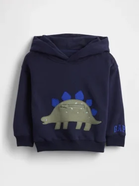 Bebek & Yürümeye Başlayan Çocuklar İçin Vintagesoft Dino-Pocket Kapüşonlu Sweatshirt