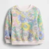 Bebek & Yürümeye Başlayan Çocuklar İçin Vintagesoft Havlu Kumaşlı Çiçek Desenli Sweatshirt