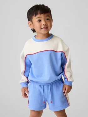 Bebek & Yürümeye Başlayan Çocuklar İçin Vintagesoft Havlu Kumaşlı Varsity Sweatshirt