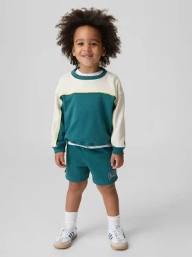 Bebek & Yürümeye Başlayan Çocuklar İçin Vintagesoft Havlu Kumaşlı Varsity Sweatshirt