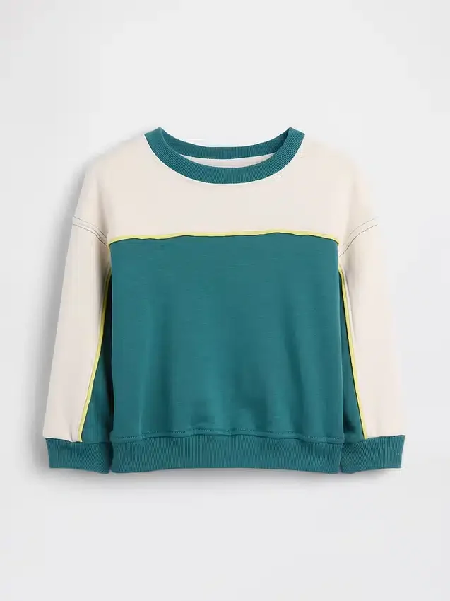 Bebek & Yürümeye Başlayan Çocuklar İçin Vintagesoft Havlu Kumaşlı Varsity Sweatshirt