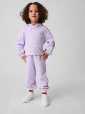 Bebek & Yürümeye Başlayan Çocuklar İçin Vintagesoft Kapüşonlu Sweatshirt Kombin Seti