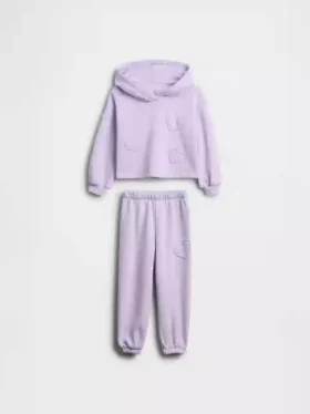 Bebek & Yürümeye Başlayan Çocuklar İçin Vintagesoft Kapüşonlu Sweatshirt Kombin Seti