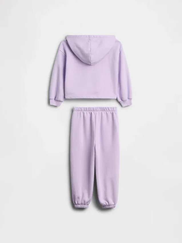 Bebek & Yürümeye Başlayan Çocuklar İçin Vintagesoft Kapüşonlu Sweatshirt Kombin Seti
