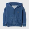 Bebek & Yürümeye Başlayan Çocuklar İçin Vintagesoft Rahat Fermuarlı Kapüşonlu Sweatshirt