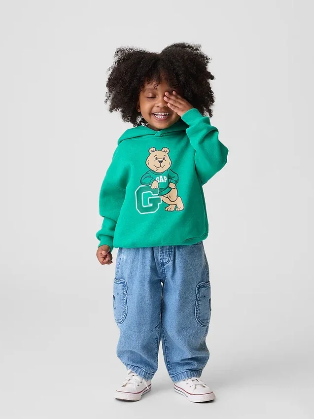 Bebek & Yürümeye Başlayan Çocuklar İçin Vintagesoft Rahat Kapüşonlu Sweatshirt