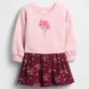 Bebek & Yürümeye Başlayan Çocuklar İçin Vintagesoft Sweatshirt Elbise