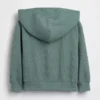 Bebek & Yürümeye Başlayan Çocuklar İçin Waffle Dokulu Fermuarlı Kapüşonlu Sweatshirt