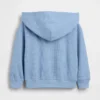 Bebek & Yürümeye Başlayan Çocuklar İçin Waffle Dokulu Fermuarlı Kapüşonlu Sweatshirt